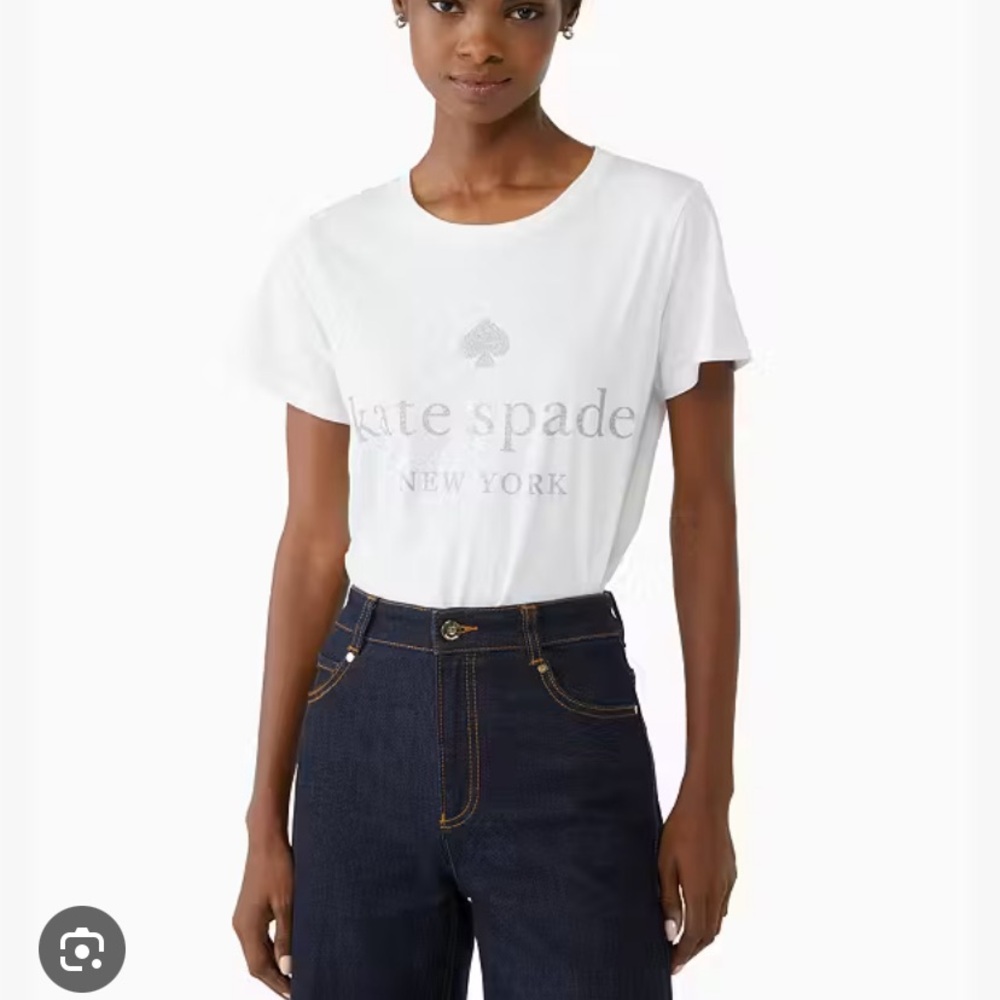 Kate Spade glitter logo tee